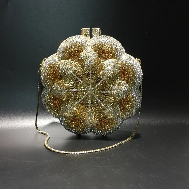 Pochette Fleurie en Cristal