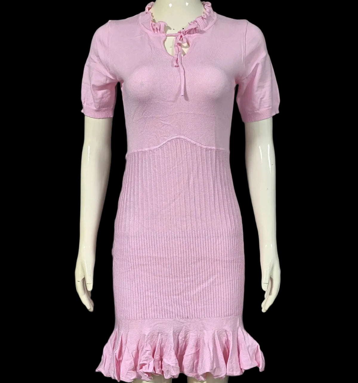 Talina Knit Ruffle Mini Dress