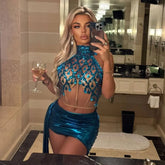 Katrina Sequins Skirt Set