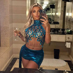 Katrina Sequins Skirt Set