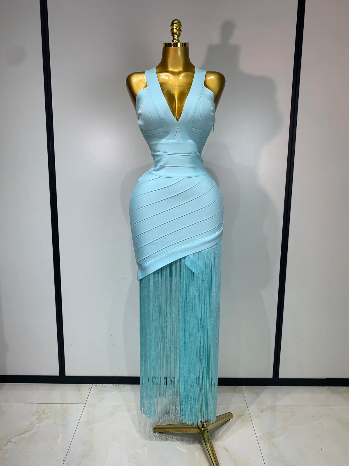 Robe longue à bandage Lauren Tassel