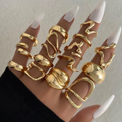 15Pcs Retro Boho Rings Set