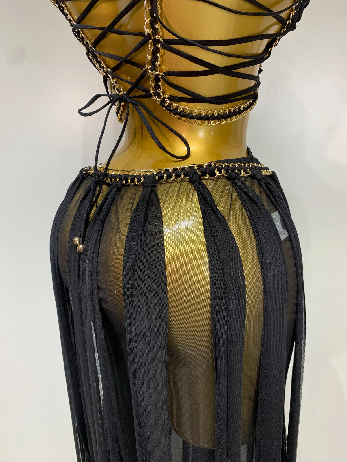 Robe longue Selena en maille dos nu
