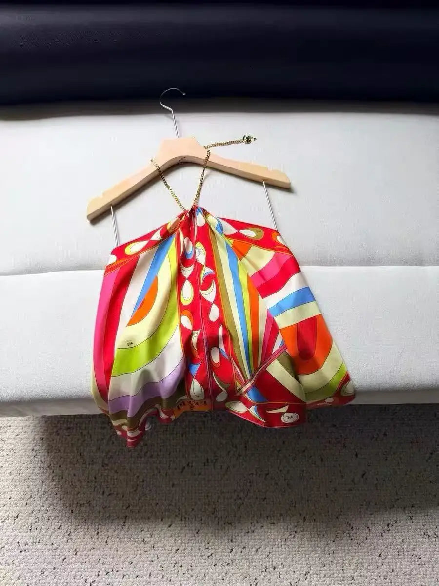 Débardeur asymétrique en satin