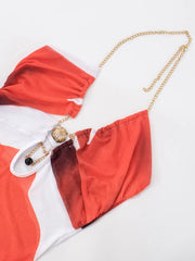 Seashell Flower Print Mesh Dress