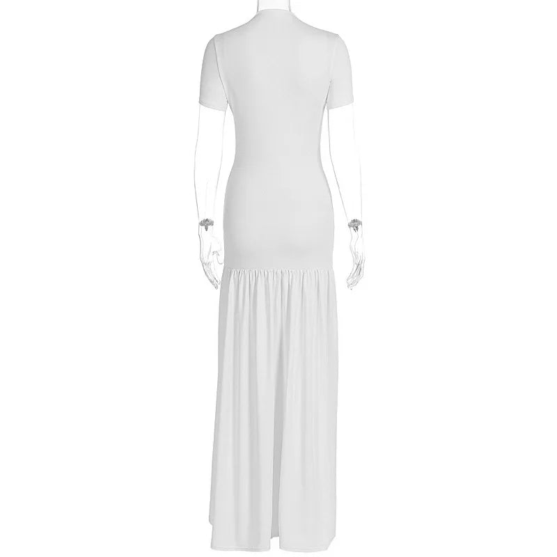 Robe longue volantée Yvana