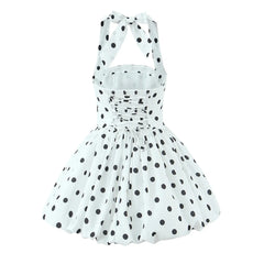 Polka Dot Puff Mini Dress