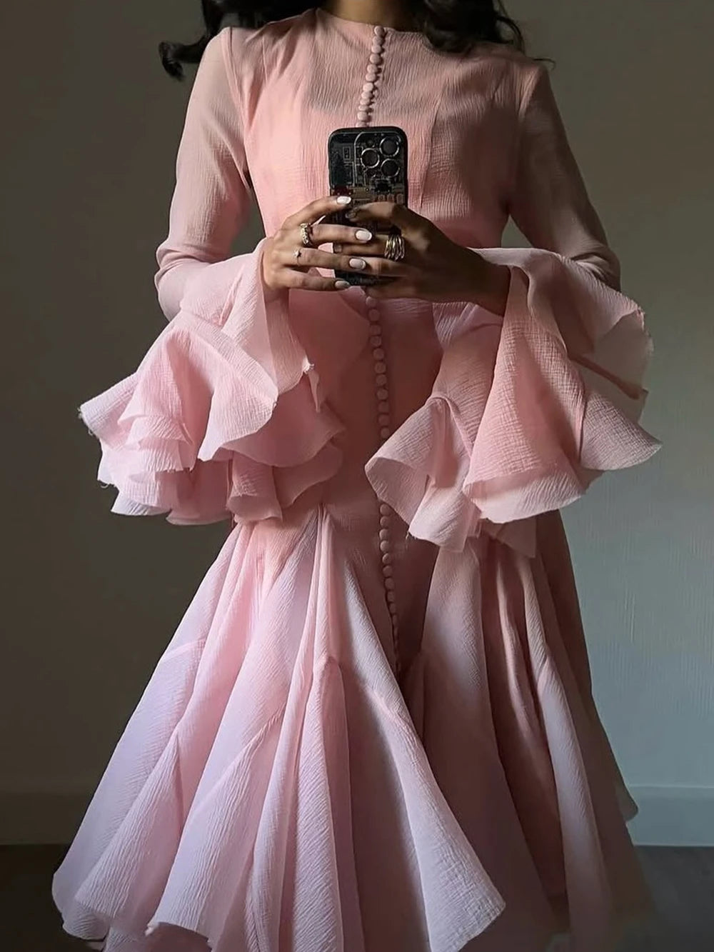 Robe midi évasée Lory Peated