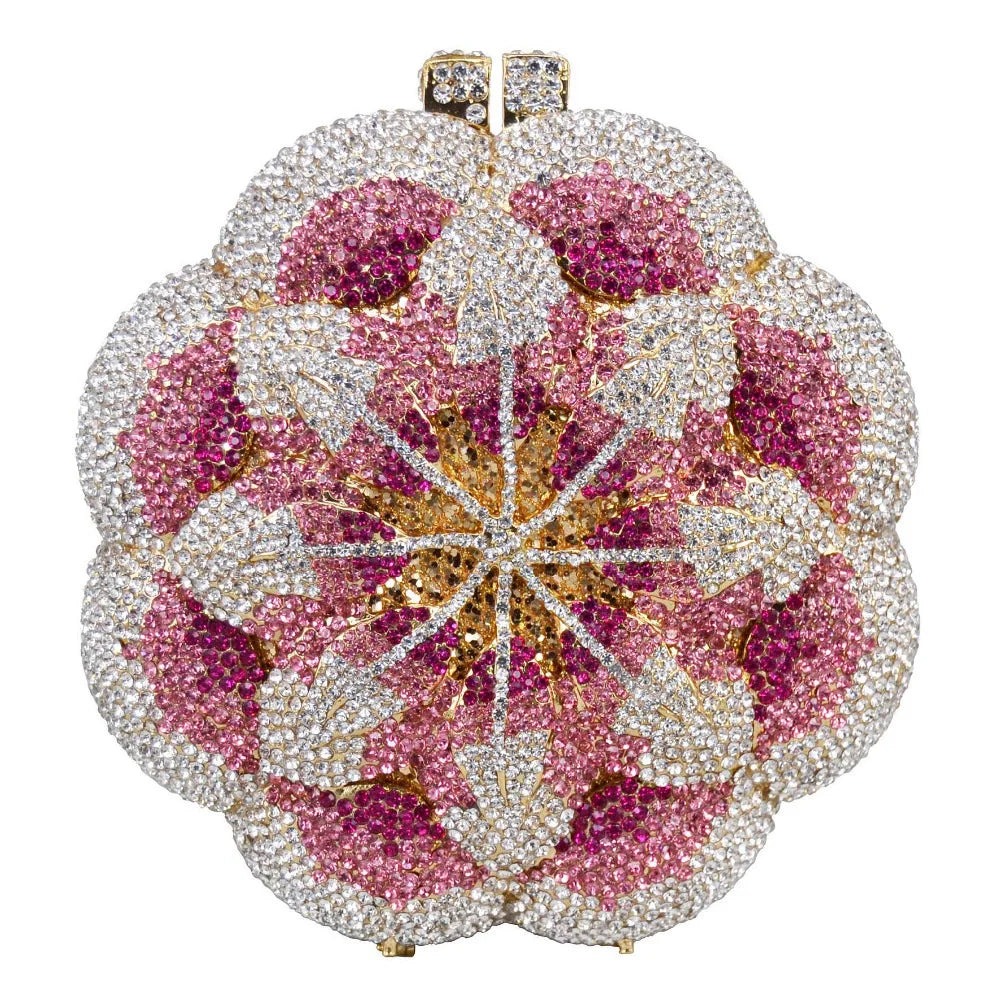 Pochette Fleurie en Cristal