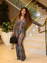 Snake Print Mesh Set