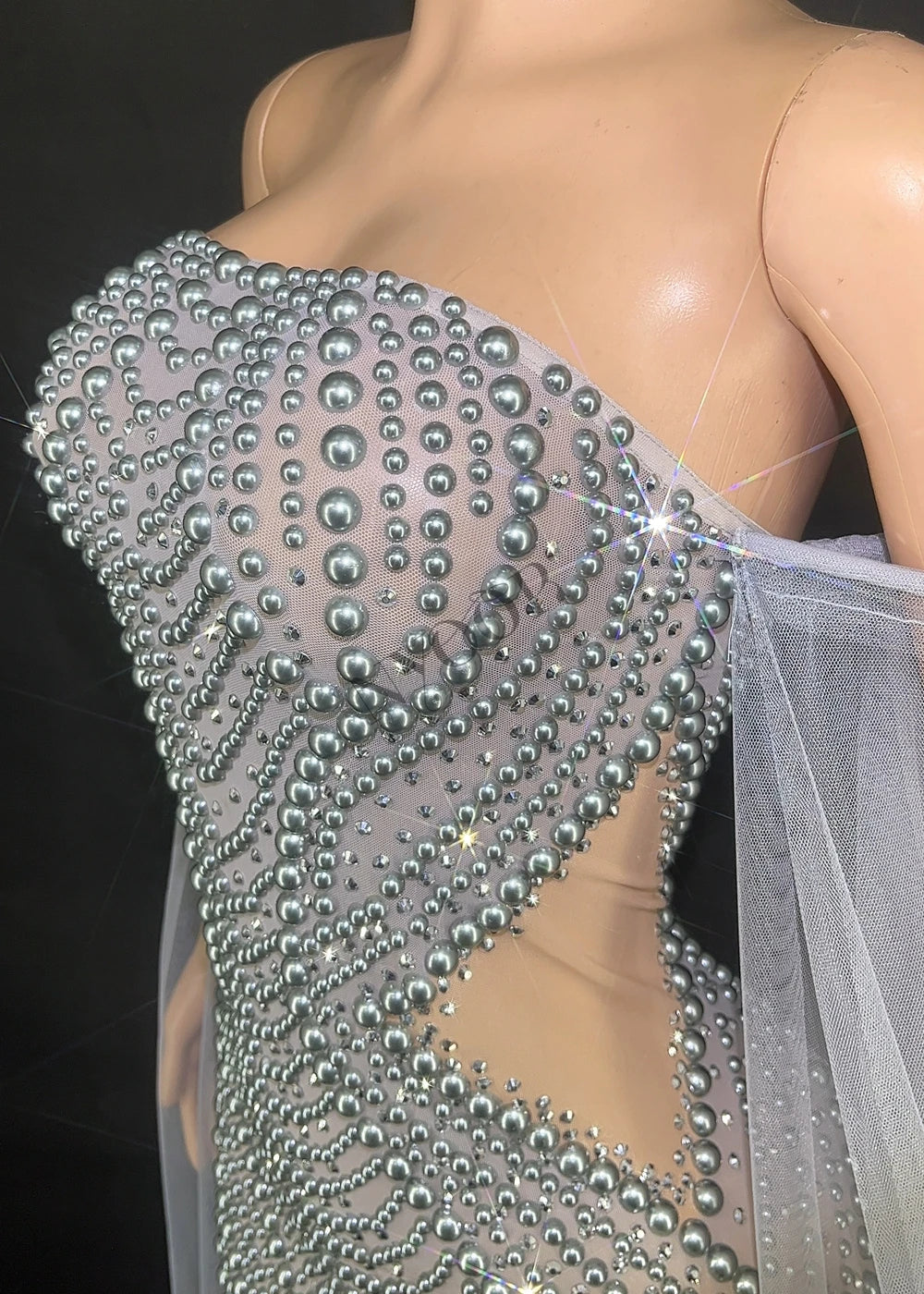 Robe longue transparente Helena