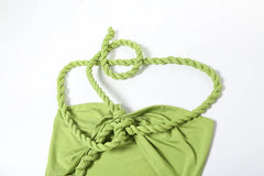 Knot Wrap Bodycon Maxi Dress