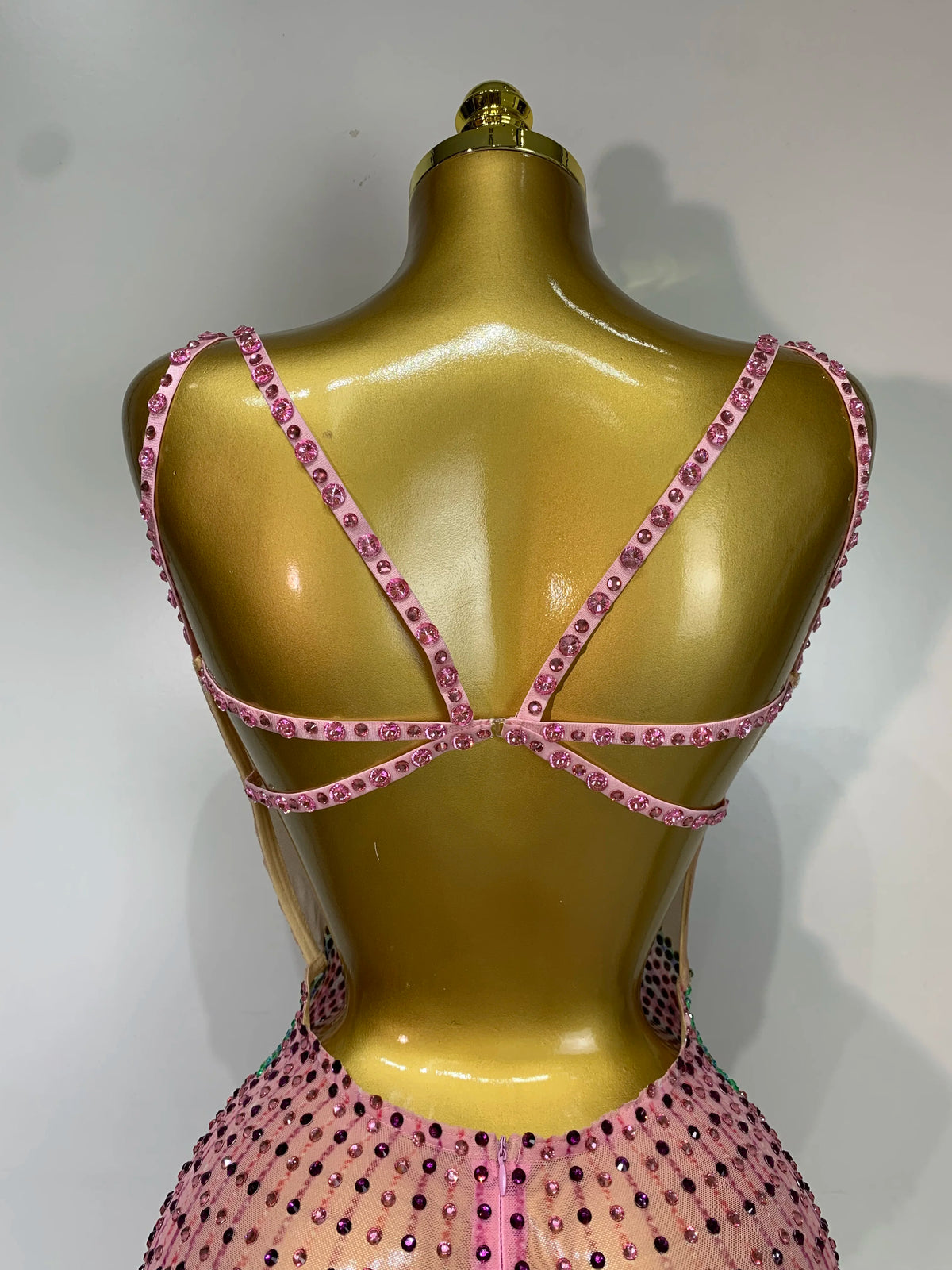 Butterfly Crystal Mesh Mini Dress