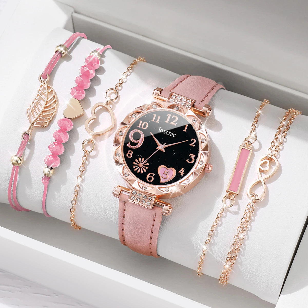 6PCS/Set Watch Bracelet Set(Without Box)