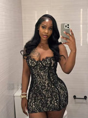 Double Lace Mini Dress