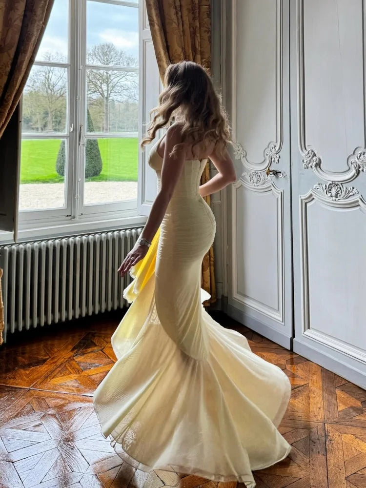 Robe longue froncée Lourna