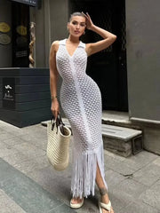 Jacky Polo Crochet Tassel Dress