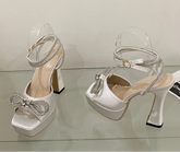 Crystal Bowknot Platform Heels