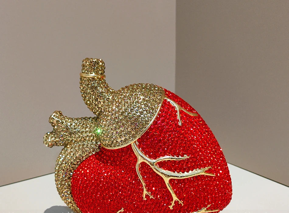 Pochette Cœur Strass