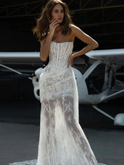 Stephanie Sheer Lace Maxi Dress