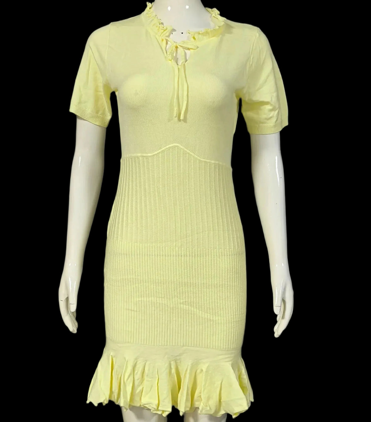 Talina Knit Ruffle Mini Dress