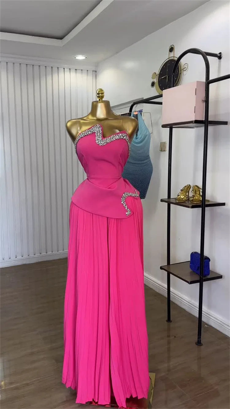 Katrine Pleated Wide Leg Pants Set