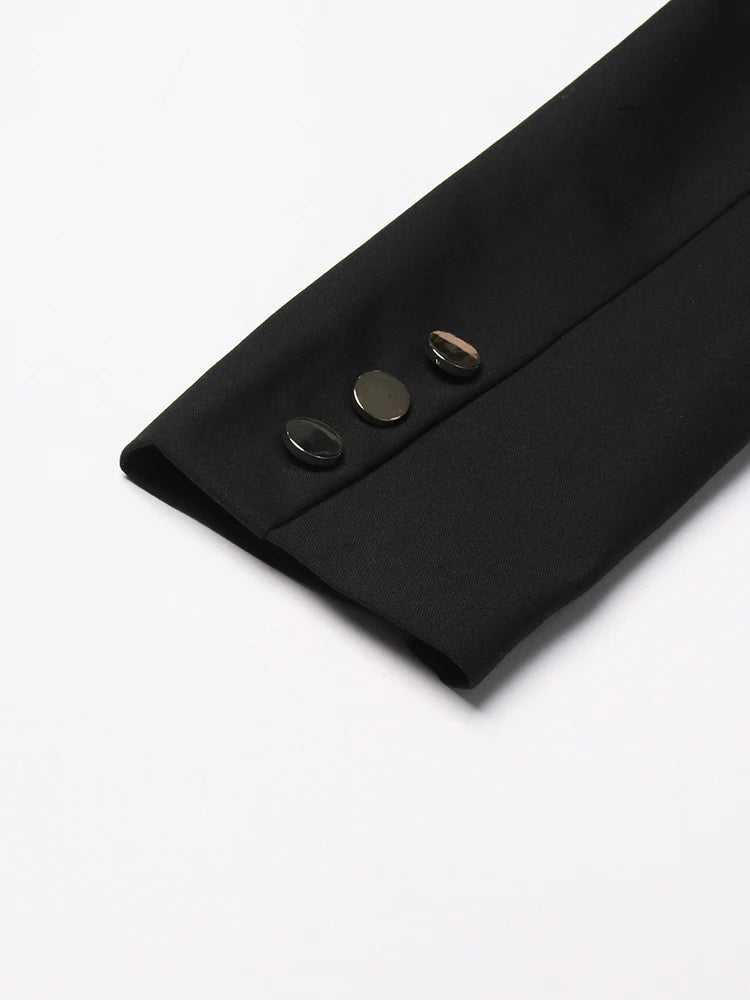 Notched Collar Belt Temperament Blazer