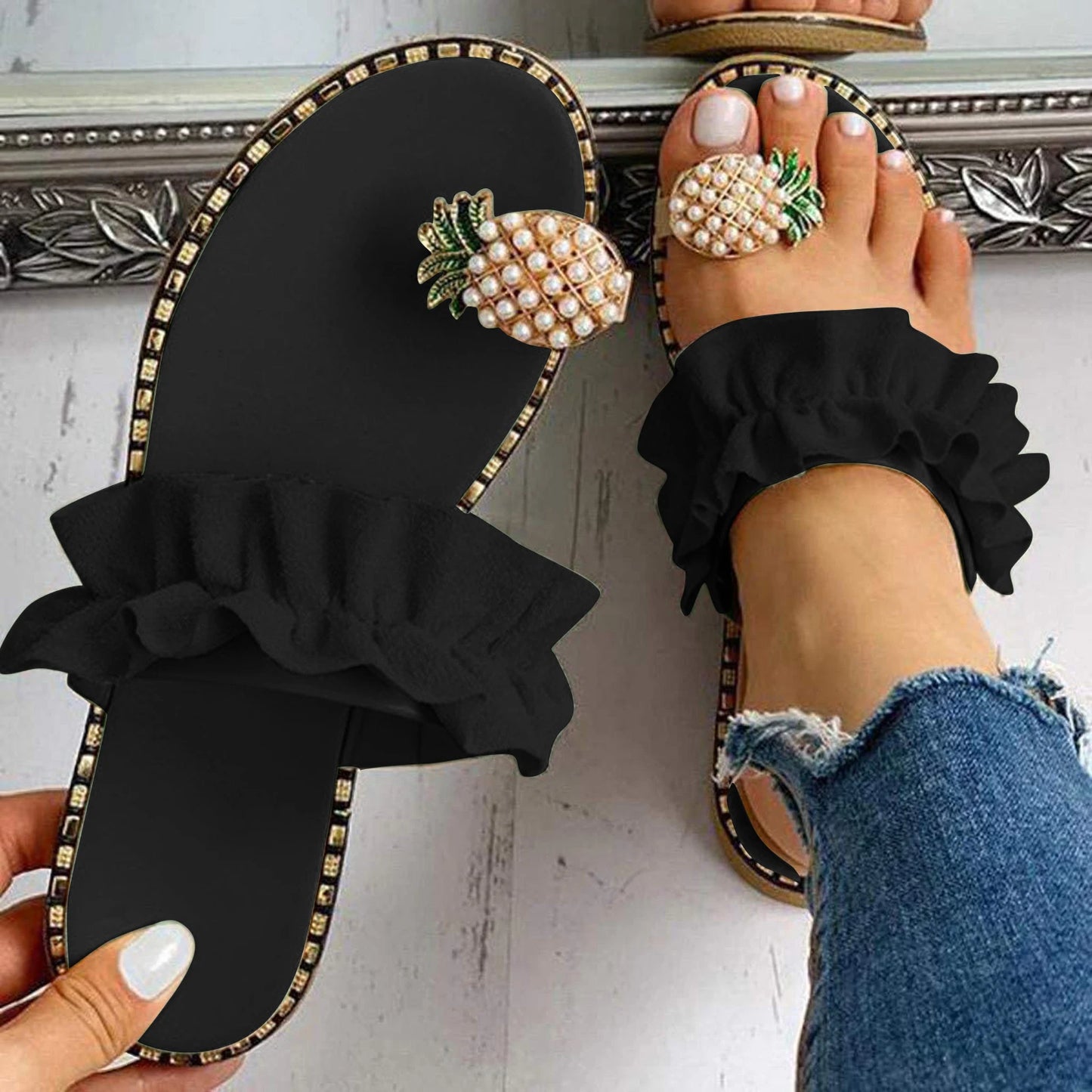Pineapple Pearl Bohemian Sandals