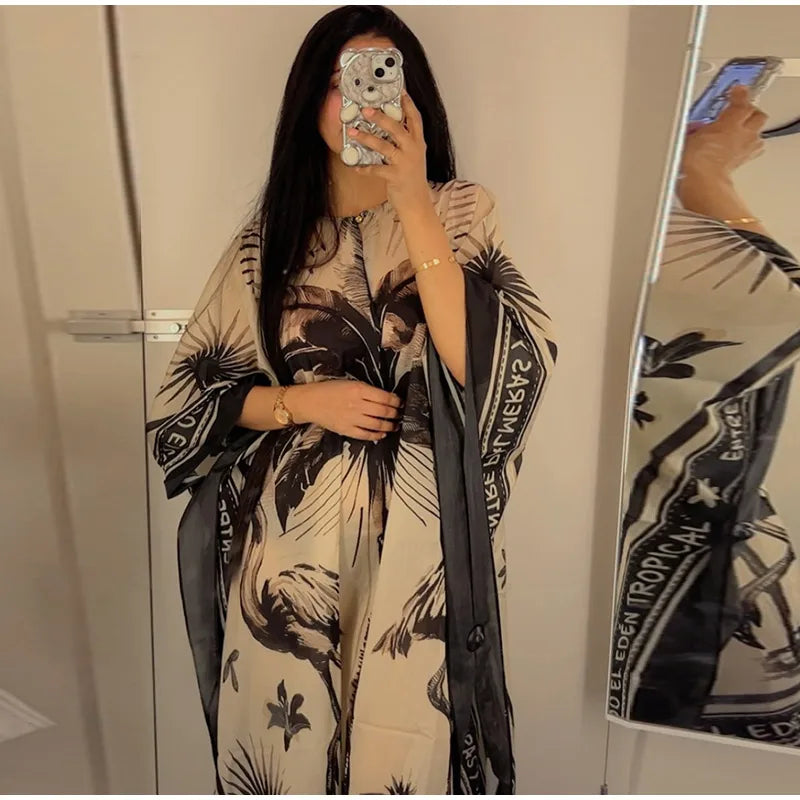 Robe plissée kimono