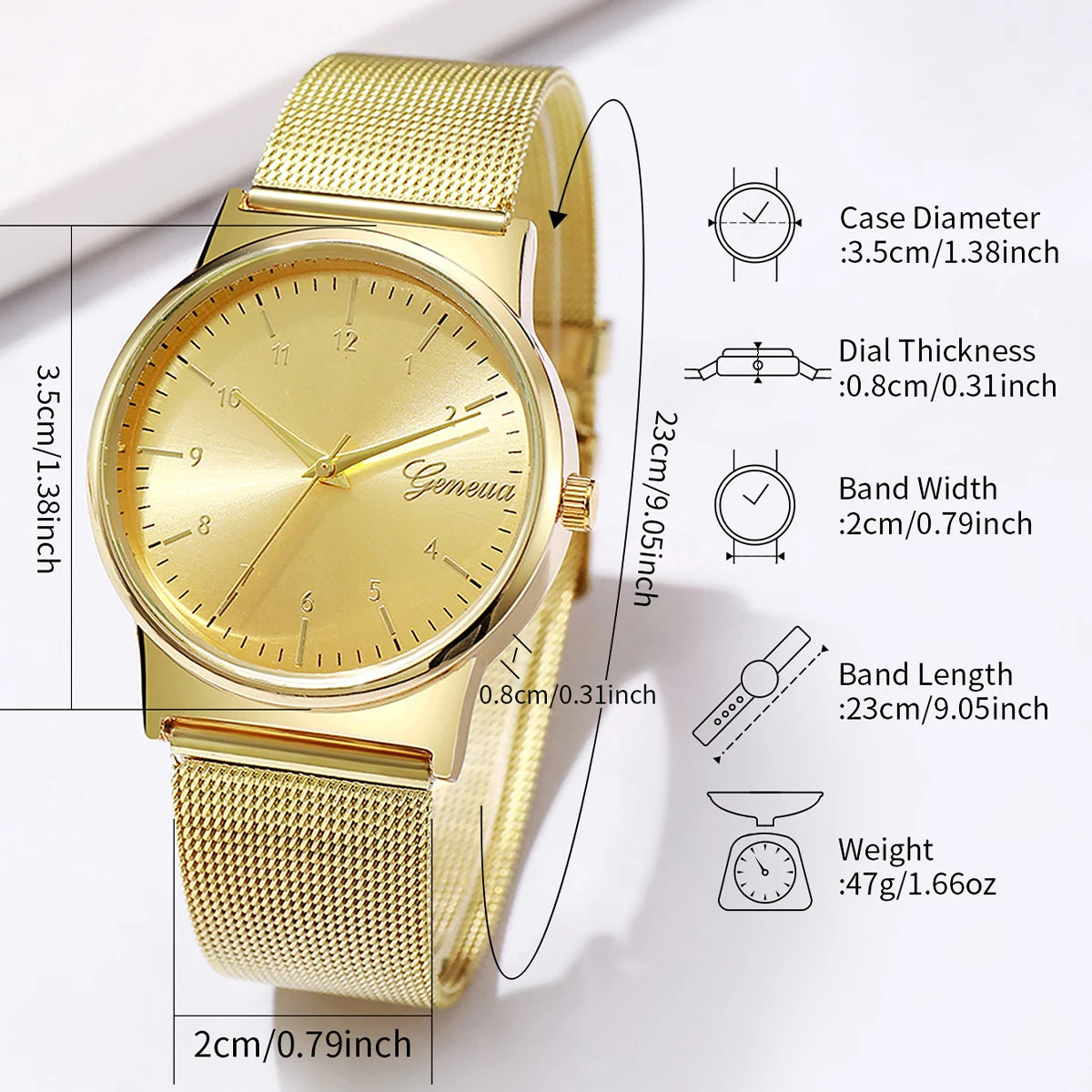 2PCS/Set Watch Set(Without Box)