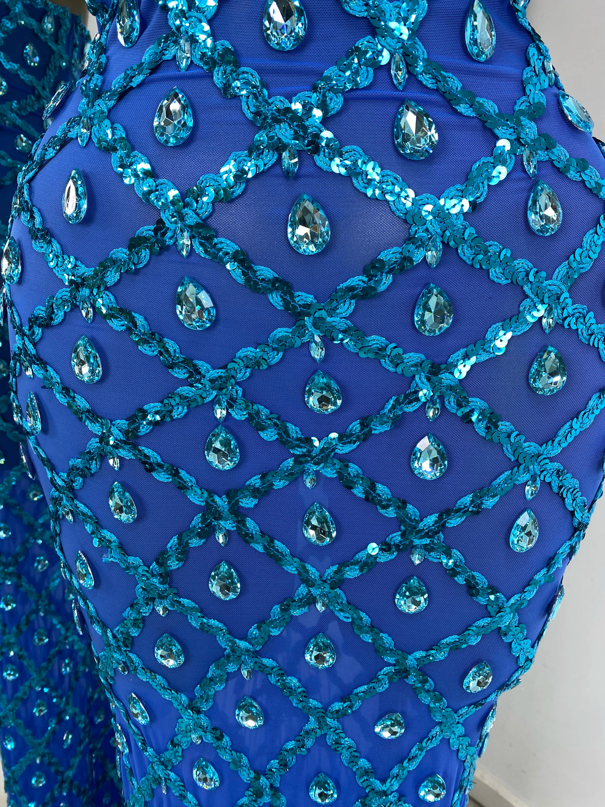 Robe longue sans dos Blue Luxe