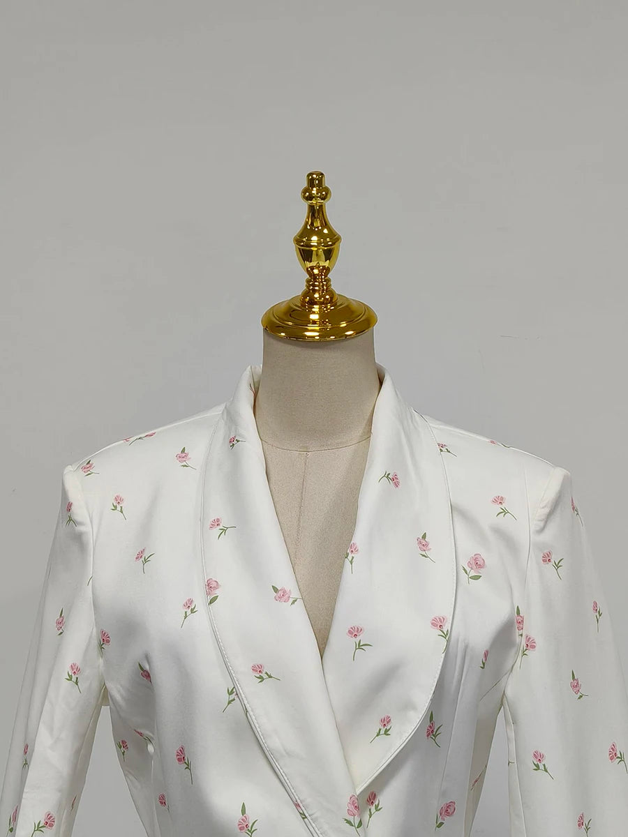 Robe blazer fleurie