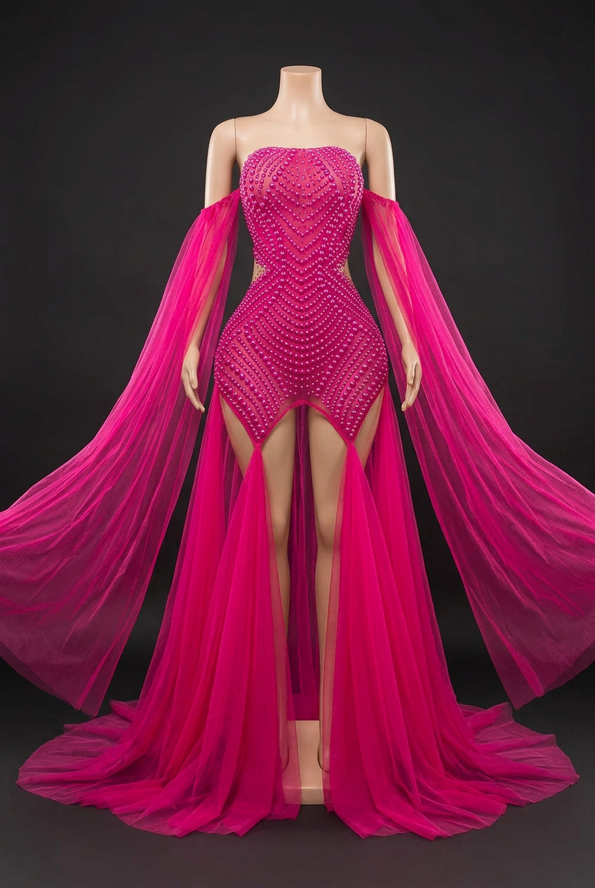 Robe longue transparente Helena