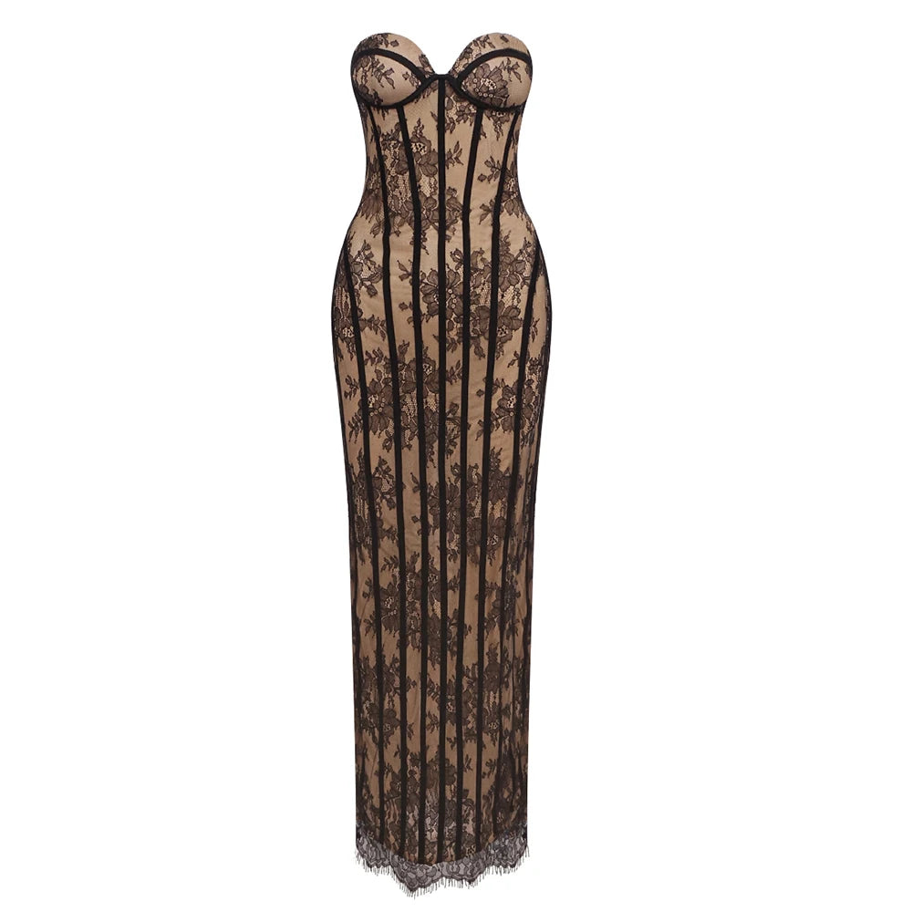 Robe longue corset-bustier Kerry