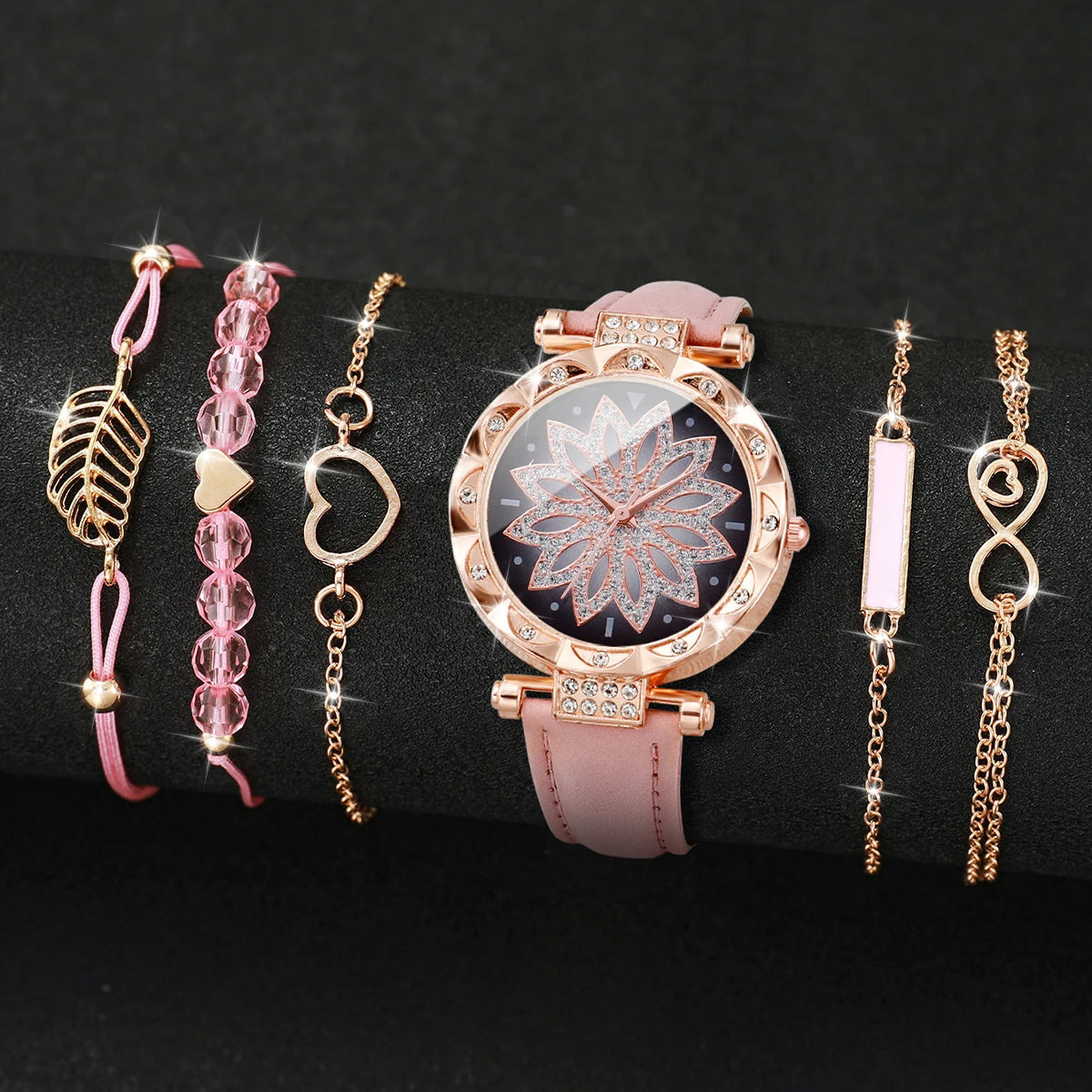 6PCS/Set Watch Bracelet Set(Without Box)