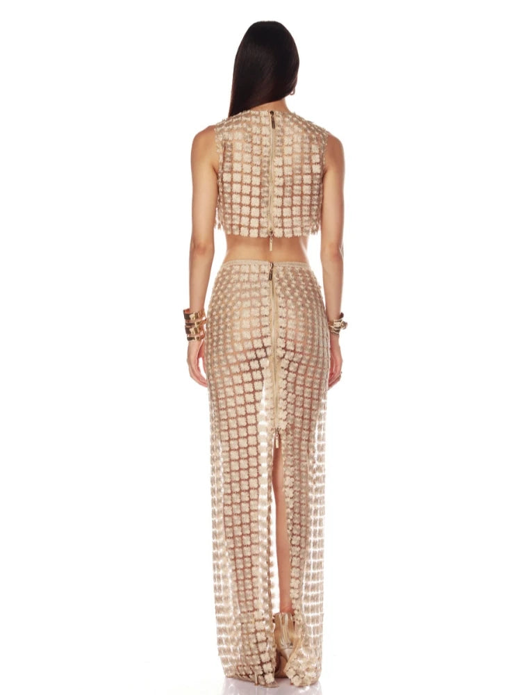 Ensemble jupe en satin