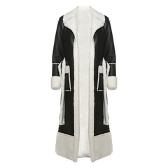 Faux Leather Trench Coat