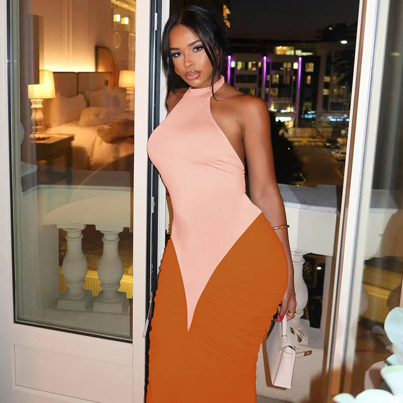 Priscilla Ruched Maxi Dress