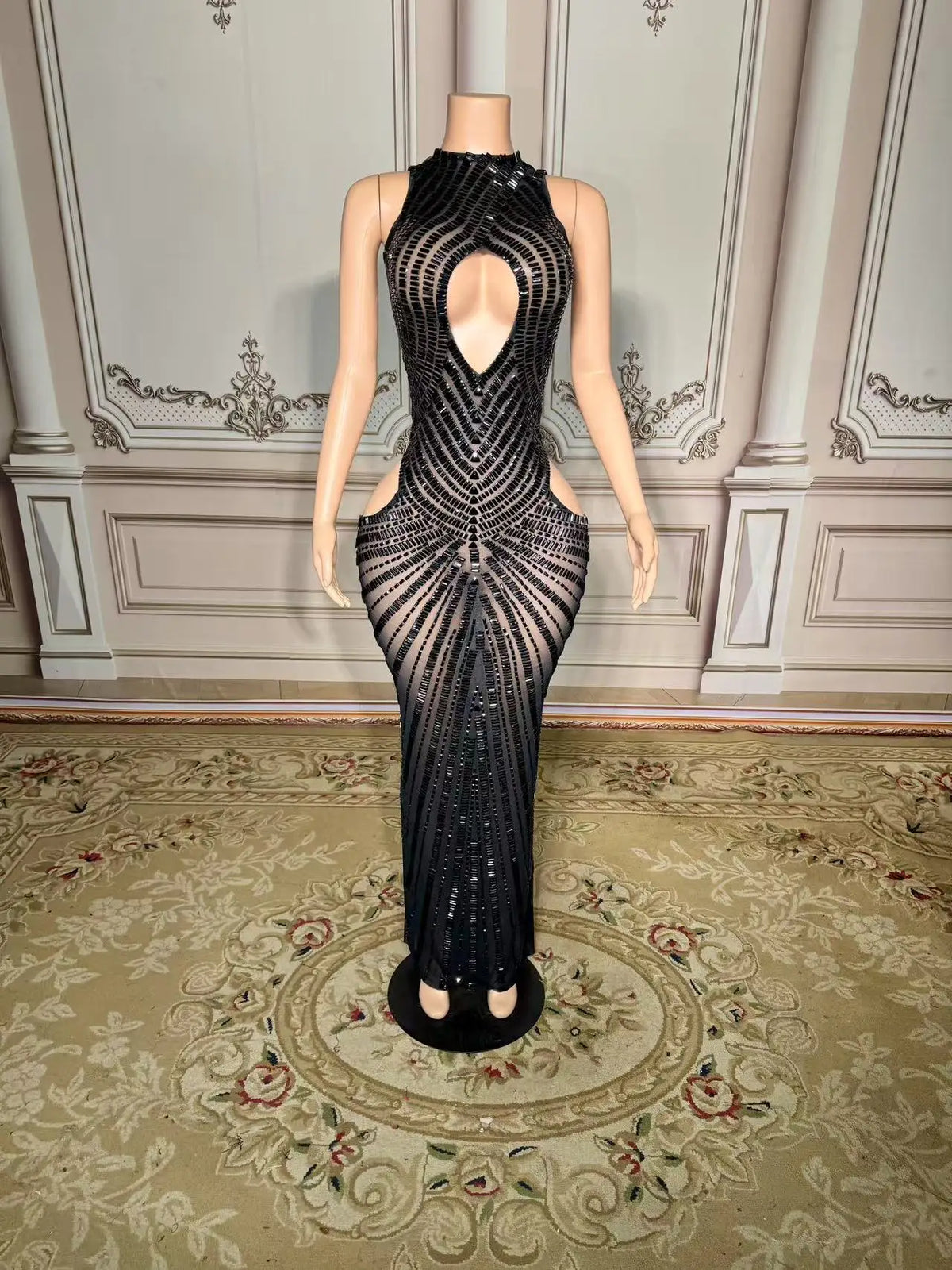 Maggie Mesh Maxi Dress