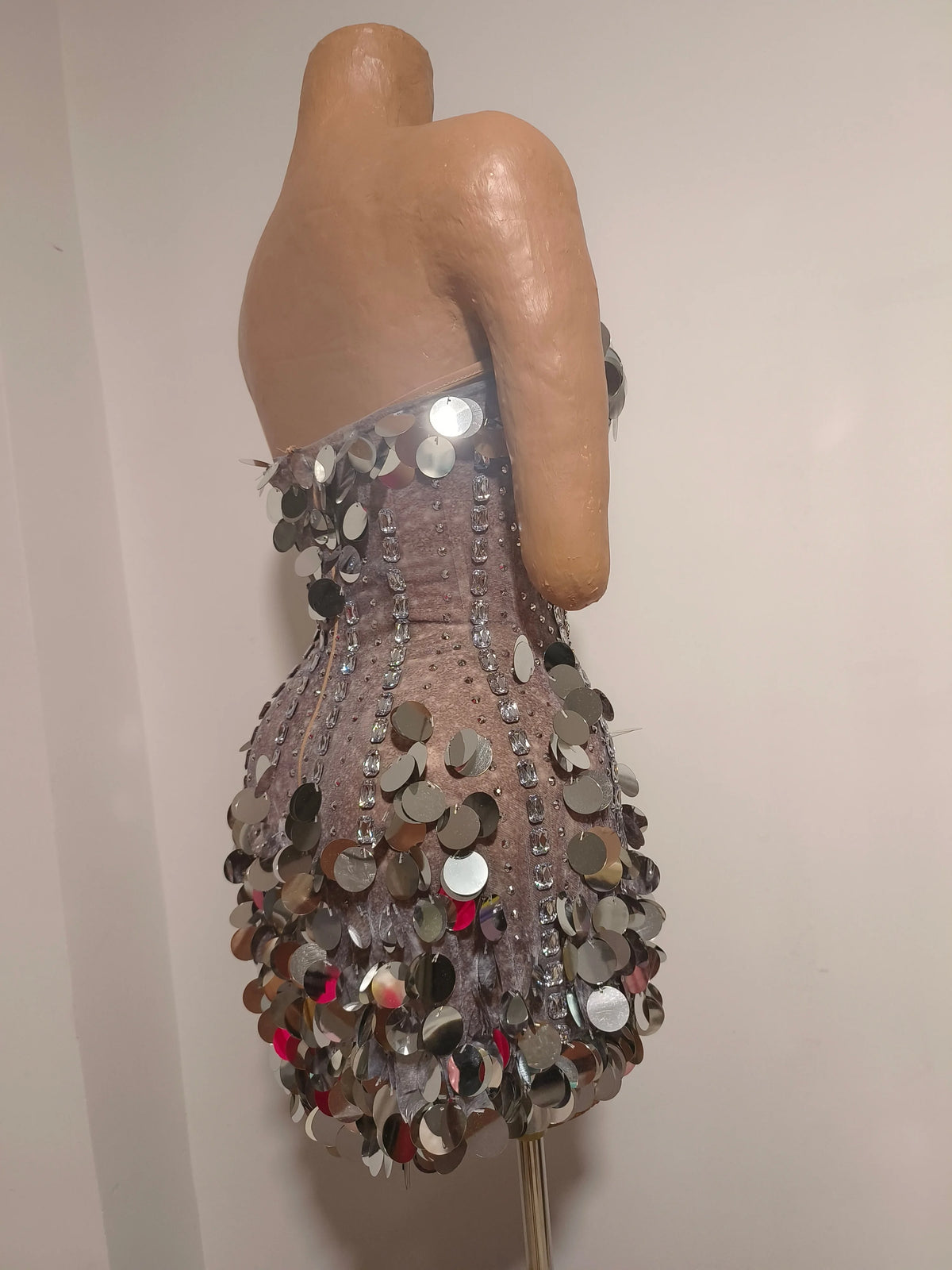 Esther Sequins Mesh Mini Dress