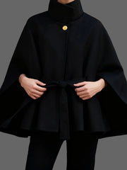 Luxurious Wool Stand Collar Coat