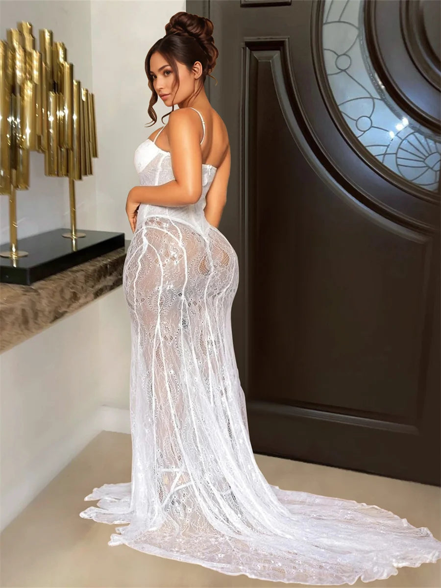 Lya Mesh Maxi Dress