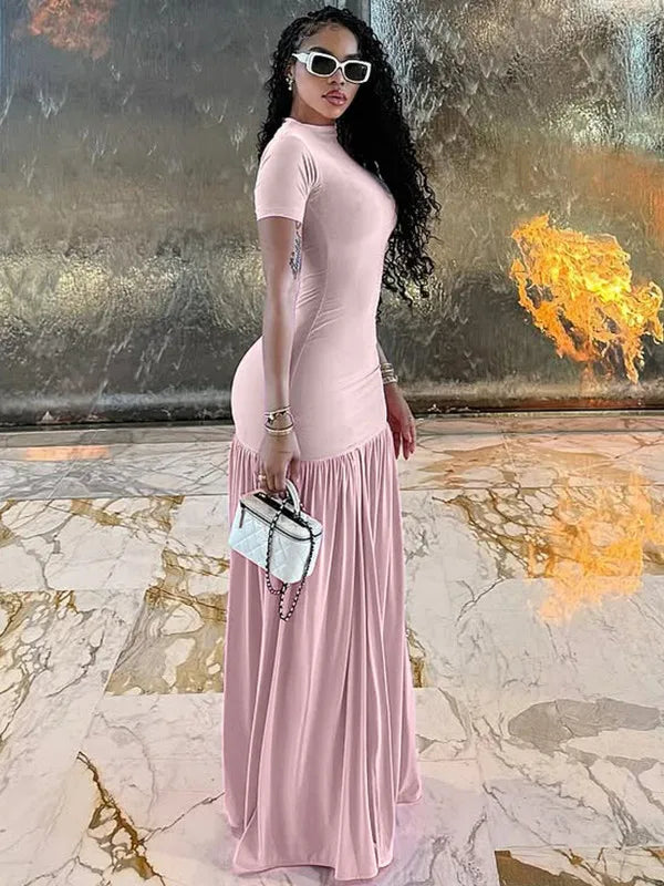Robe longue volantée Yvana