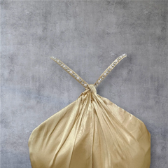 Sansha Satin Silk Feather Dress Fashion Closet Clothing