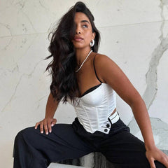 Satin Bustier Corset Top Fashion Closet Clothing