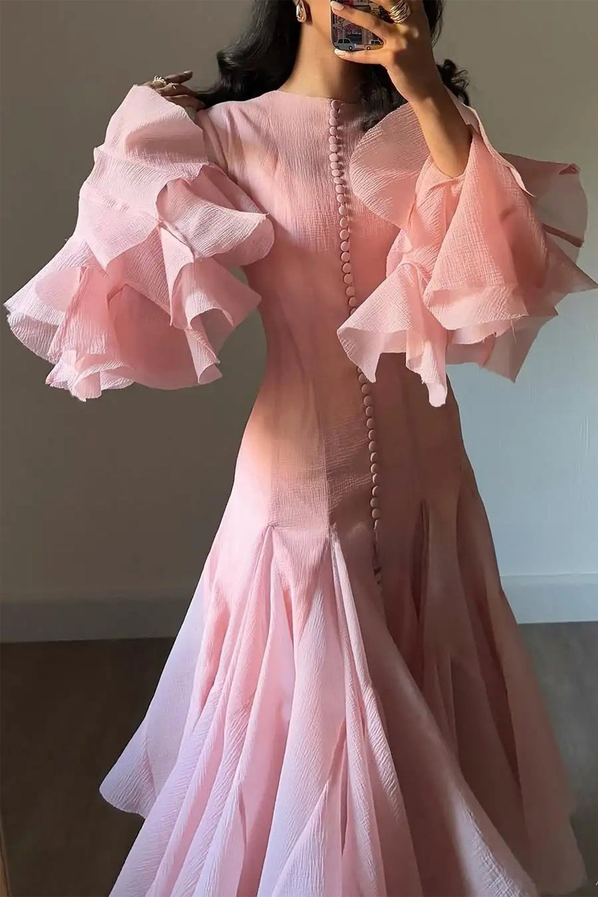 Robe midi évasée Lory Peated