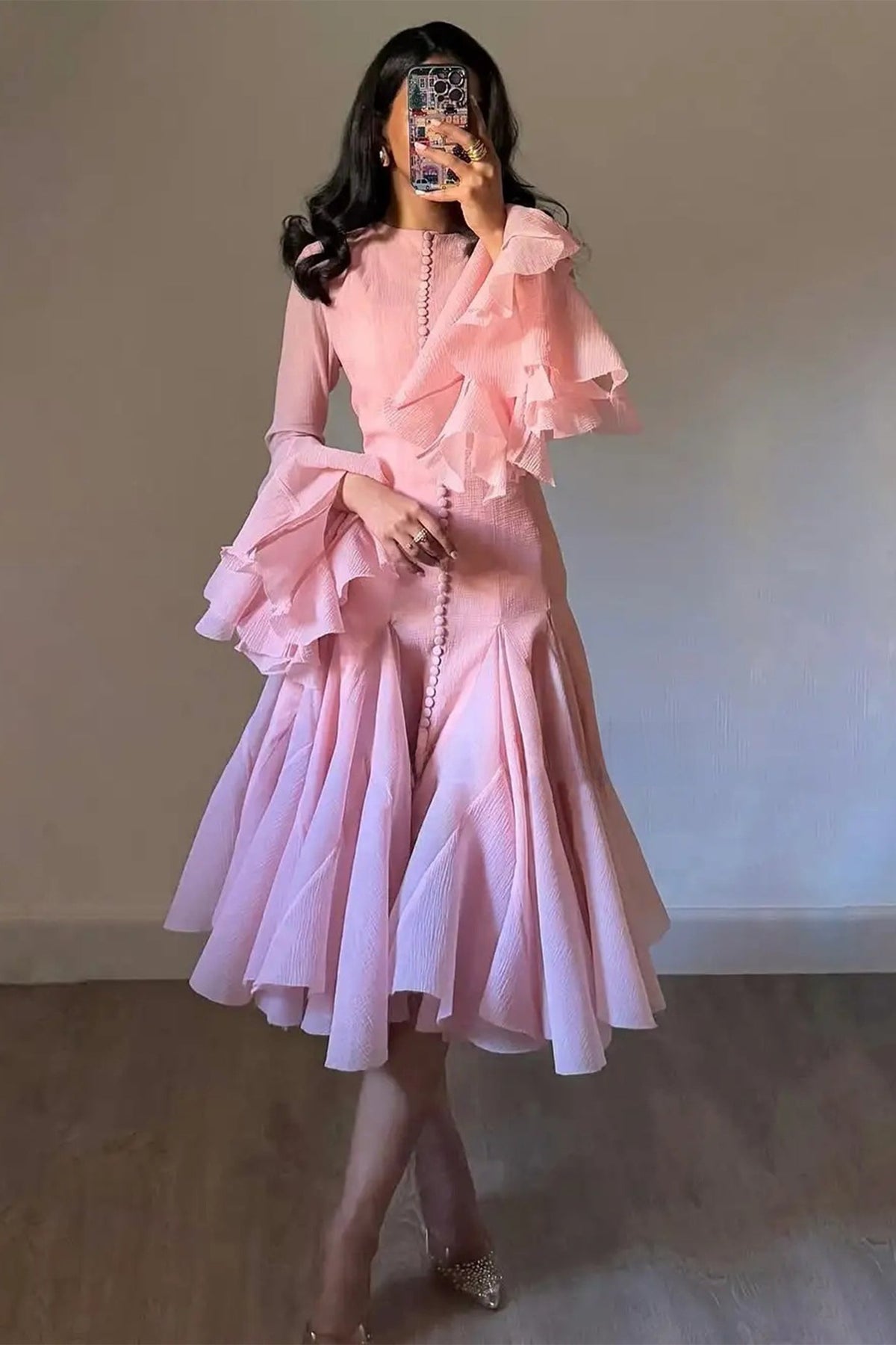 Robe midi évasée Lory Peated