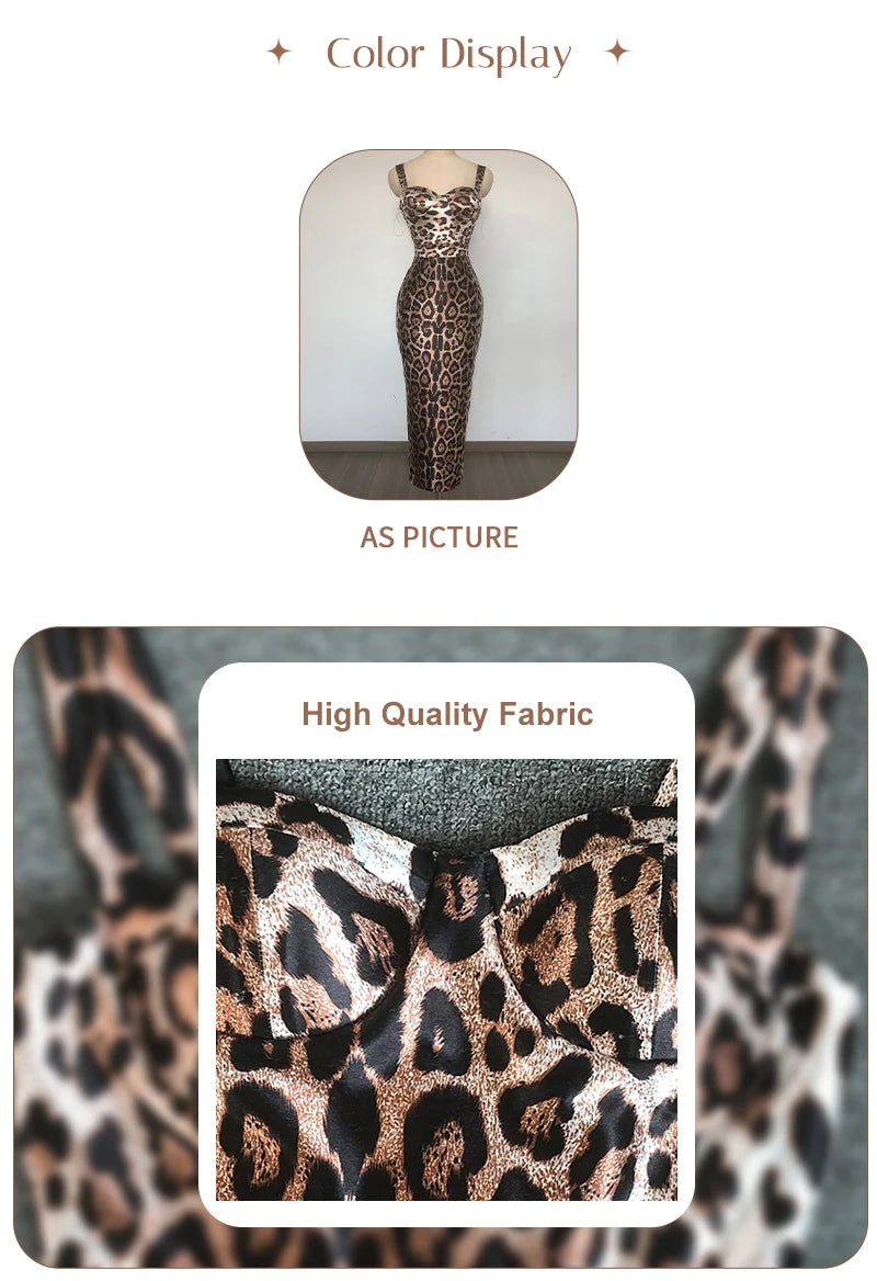 Robe midi léopard vintage