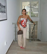 Aesthetic Satin Backless Vest