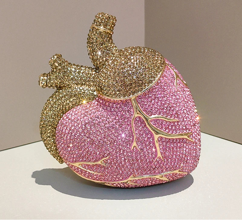 Pochette Cœur Strass